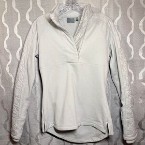 Athleta Light Gray Quilted Fleece
